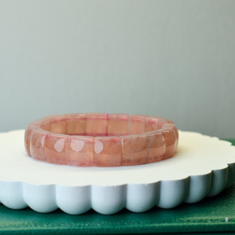 Strawberry Quartz Soft Bangle